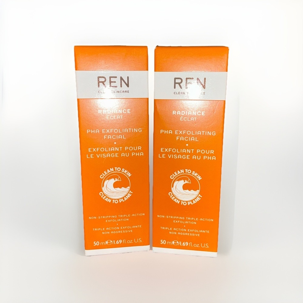 2x‎ Ren Skincare Radiance PHA Exfoliating Facial 1.69 fl oz/50 ml NIB